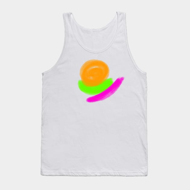 Green orange pink watercolor texture art Tank Top by Artistic_st